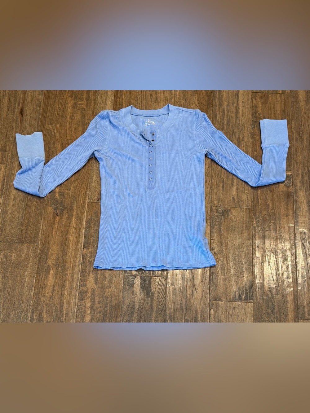 Women’s size XS Aerie cornflower blue waffle knit long sleeve shirt